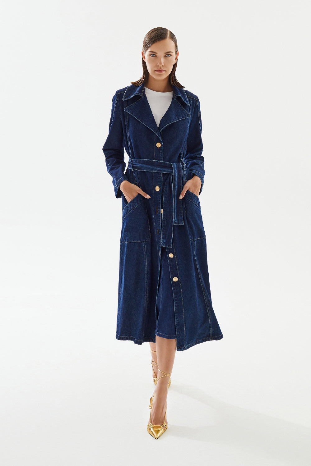 2be4A-Kadın Denim Trençkot-Trençkot-1-fleurdirect.live