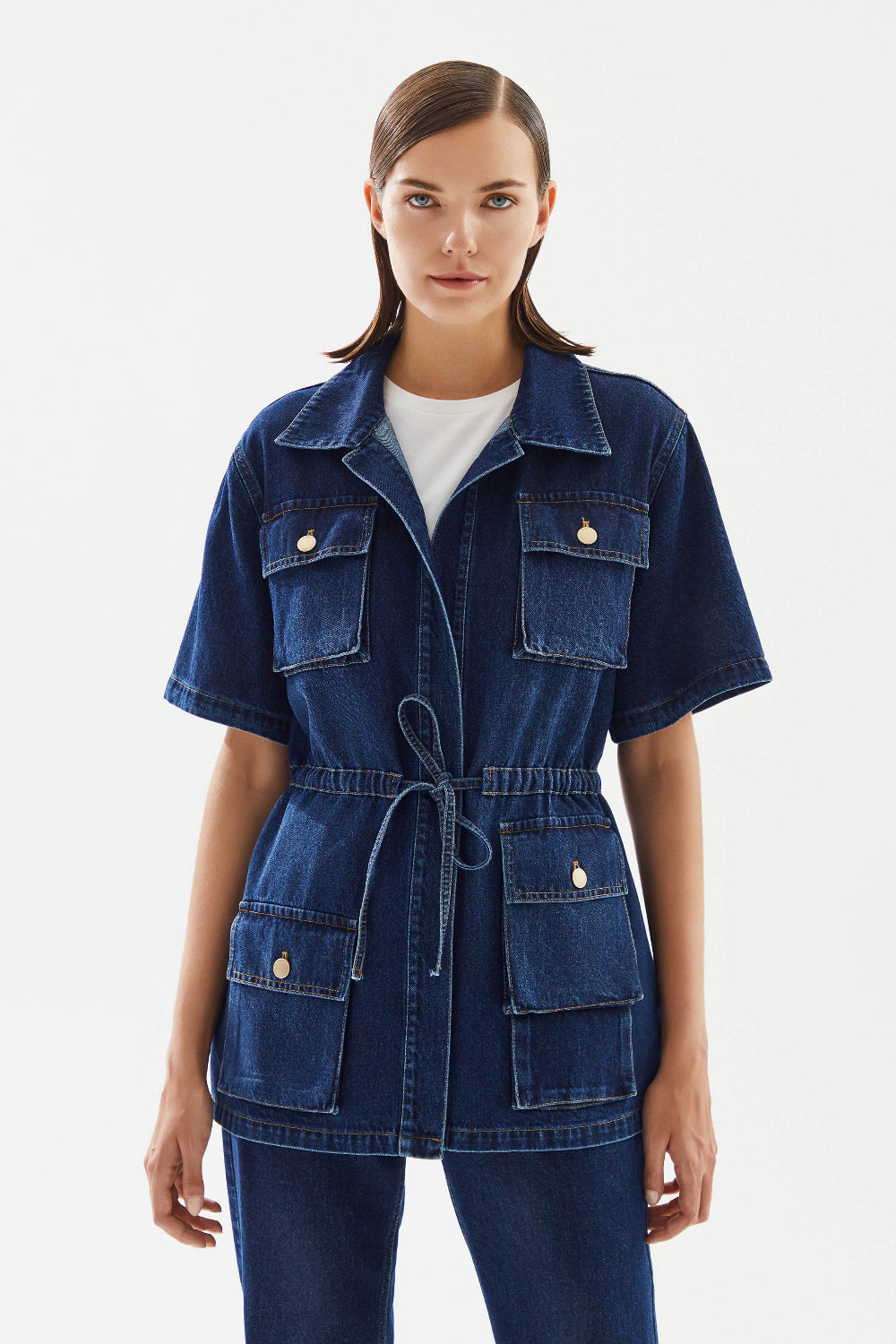 2be4A-Kadın Kolları Kısalabilen Denim Ceket-Ceket-5-fleurdirect.live