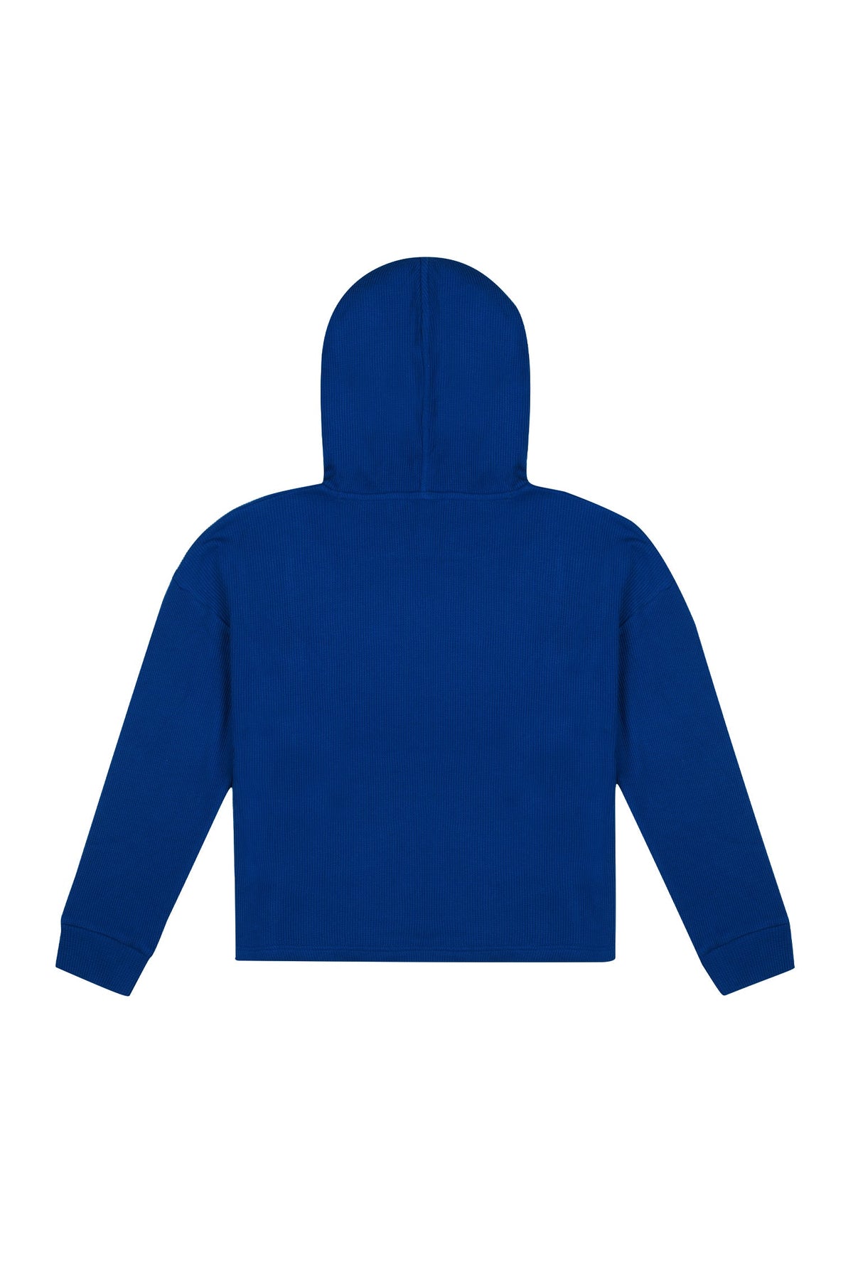 Waffle Kapüşonlu Sweatshirt - Mavi
