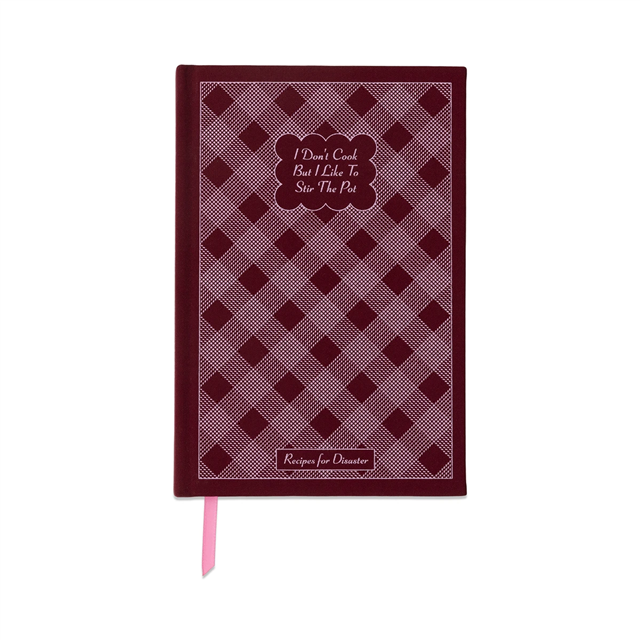 Designworks Ink Retro Kapaklı Defter - Bordo / Self Help I Don'T Cook (14.6X21.6 Cm)