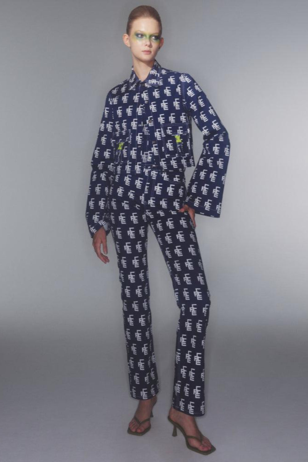 Ace Nayman-Jane Monogram Pants-Pantolon-1-fleurdirect.live