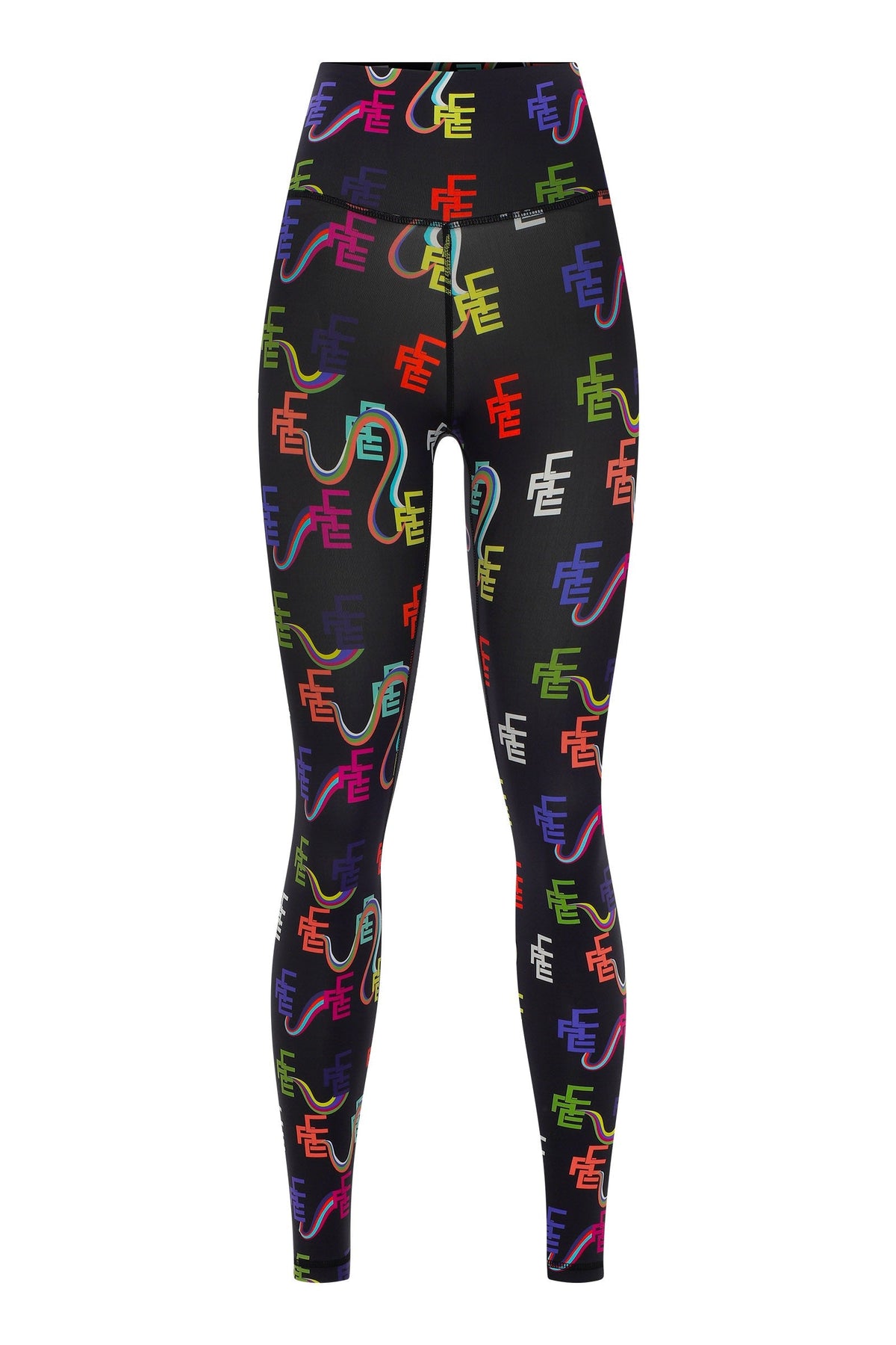 Ace Nayman-Kiara Monogram Printed Leggings-Tayt-2-fleurdirect.live