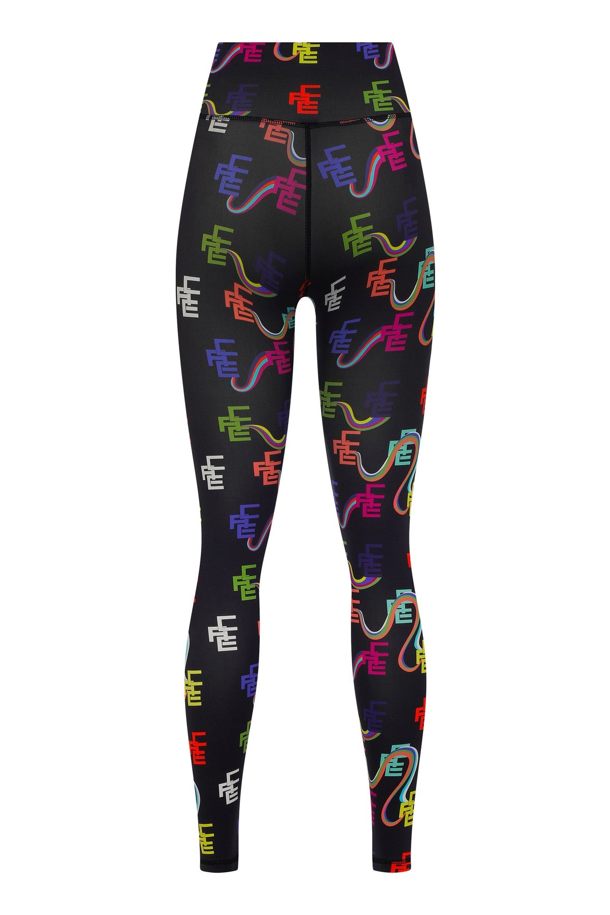 Ace Nayman-Kiara Monogram Printed Leggings-Tayt-3-fleurdirect.live