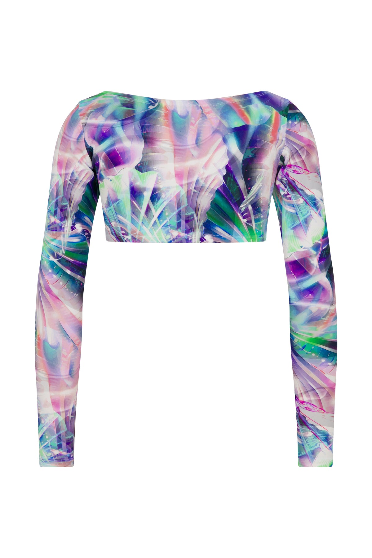 Ace Nayman-Linda Monogram Crop Top-1-fleurdirect.live