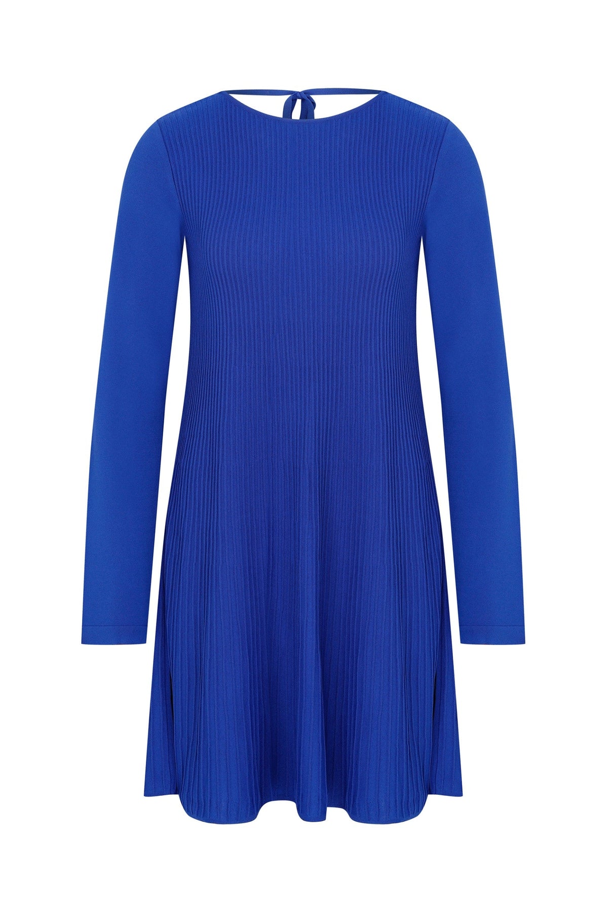 Ace Nayman-Lola Blue Knitted Dress-Elbise-1-fleurdirect.live