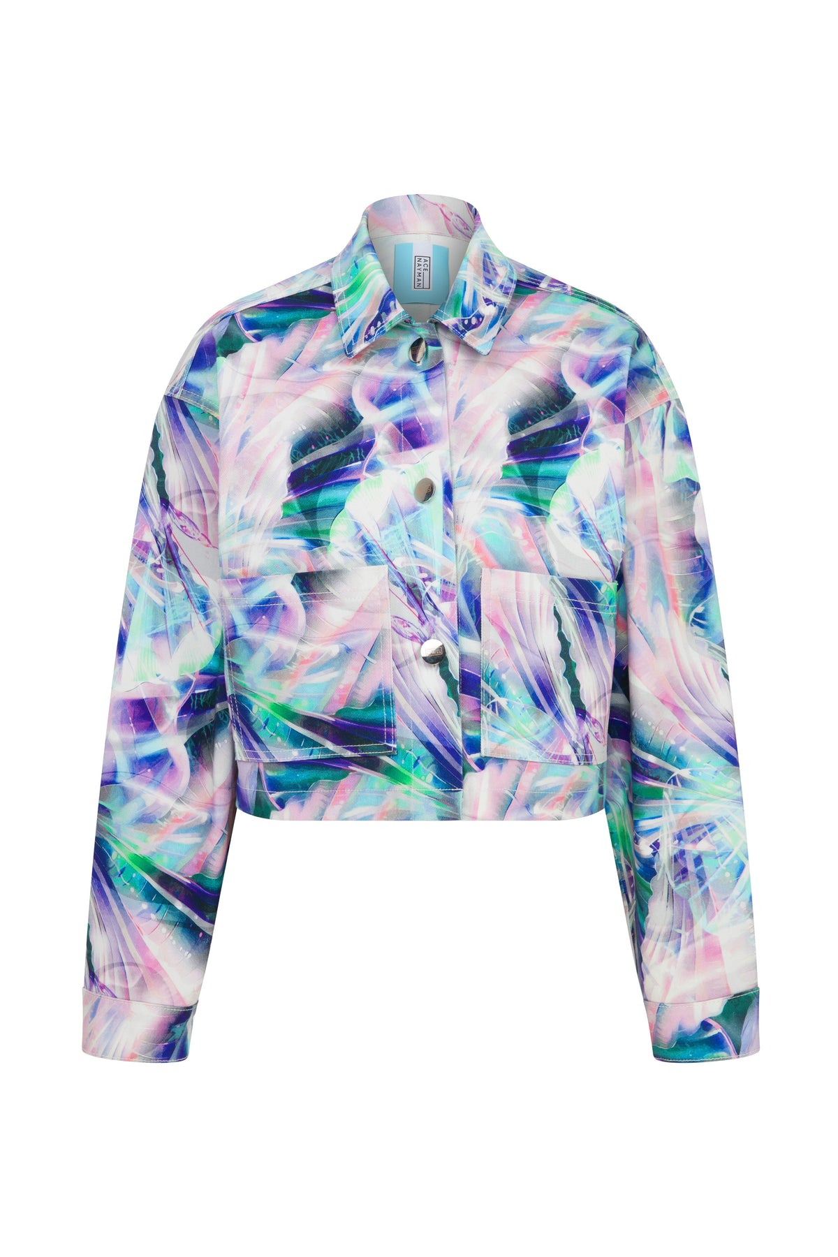 Ace Nayman-Lori Printed Denim Jacket-Ceket-2-fleurdirect.live