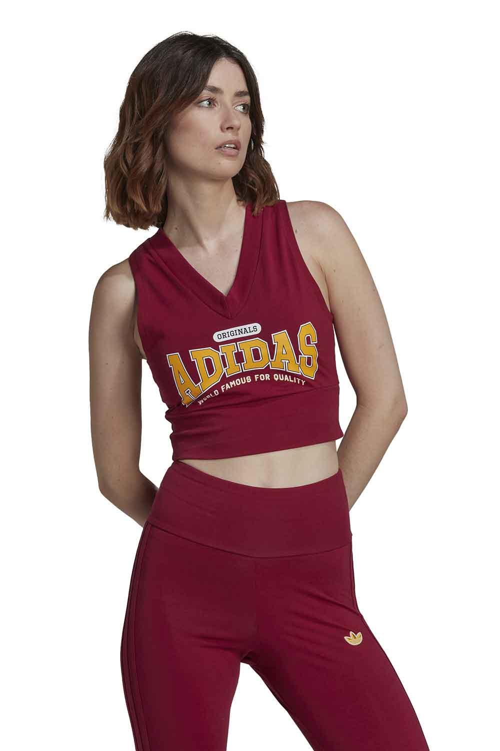 Adidas-Cropped Bodycon V Legbur-Spor Üstü-2-fleurdirect.live