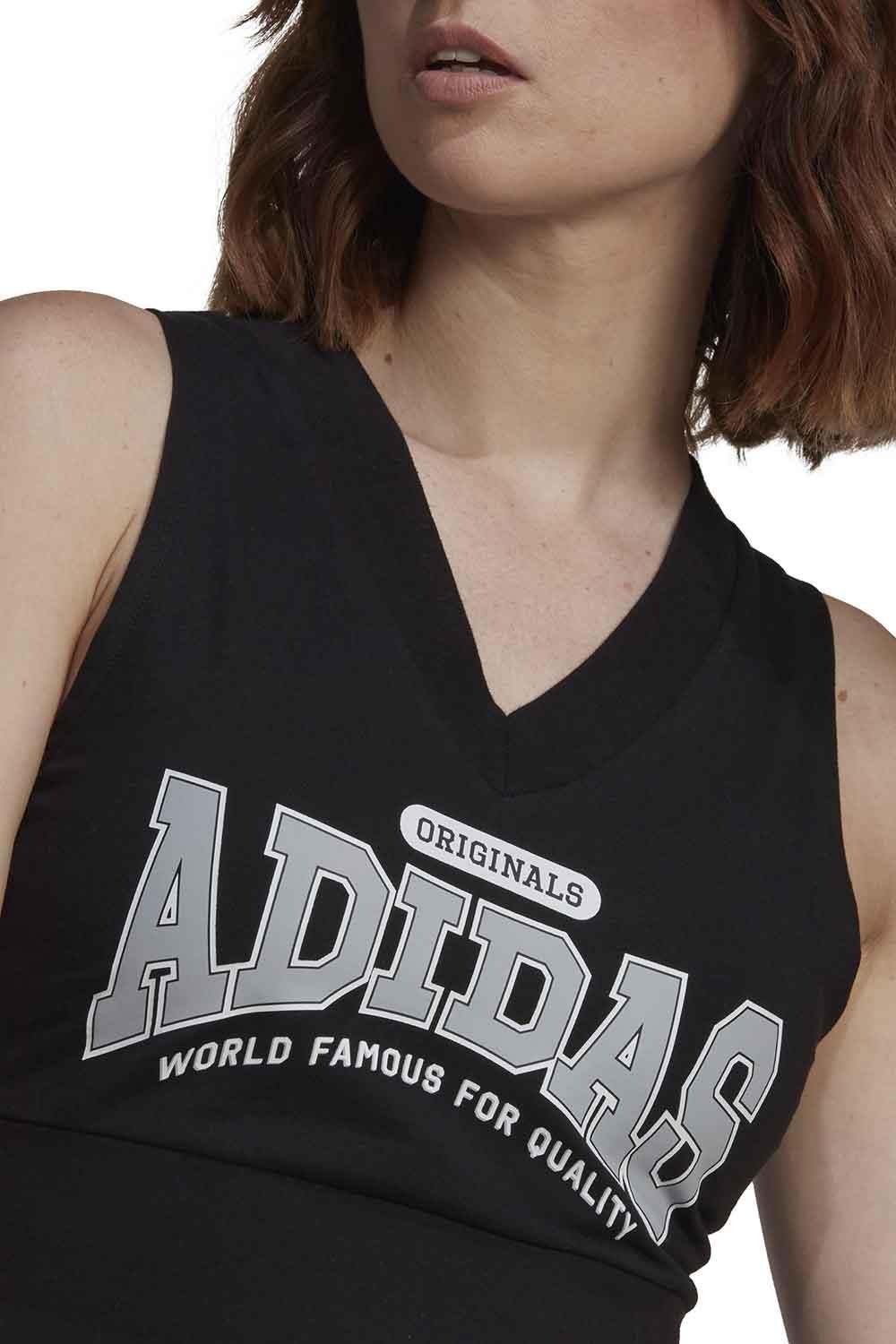Adidas-Cropped Bodycon V-Spor Üstü-4-fleurdirect.live