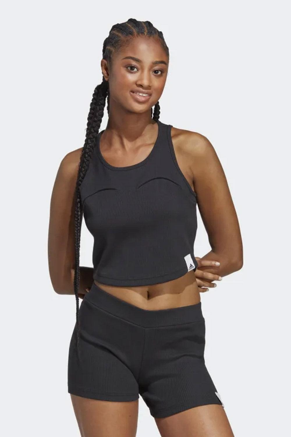 Adidas-Lounge Rib Booty Short-Şort-4-fleurdirect.live