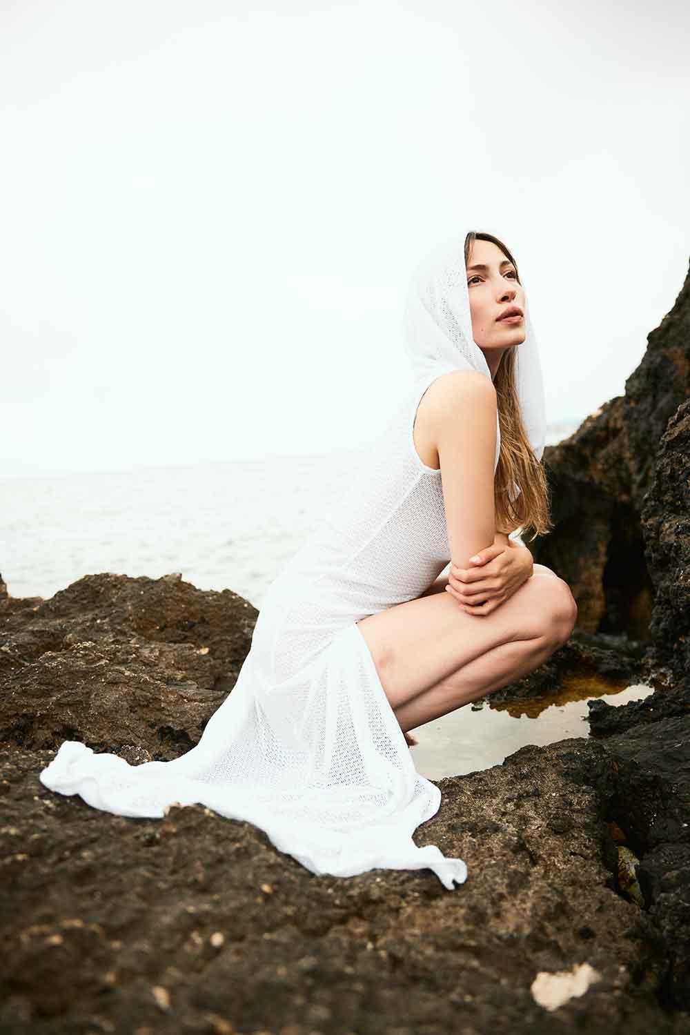 Agic-SERENITY KAPİŞONLU PLAJ ELBİSESİ-Elbise-11-fleurdirect.live