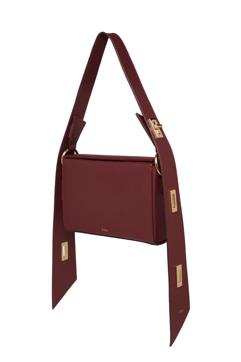 Aika Concept-Leather Istanbul Bag Burgundy-Omuz Çantası-1-fleurdirect.live