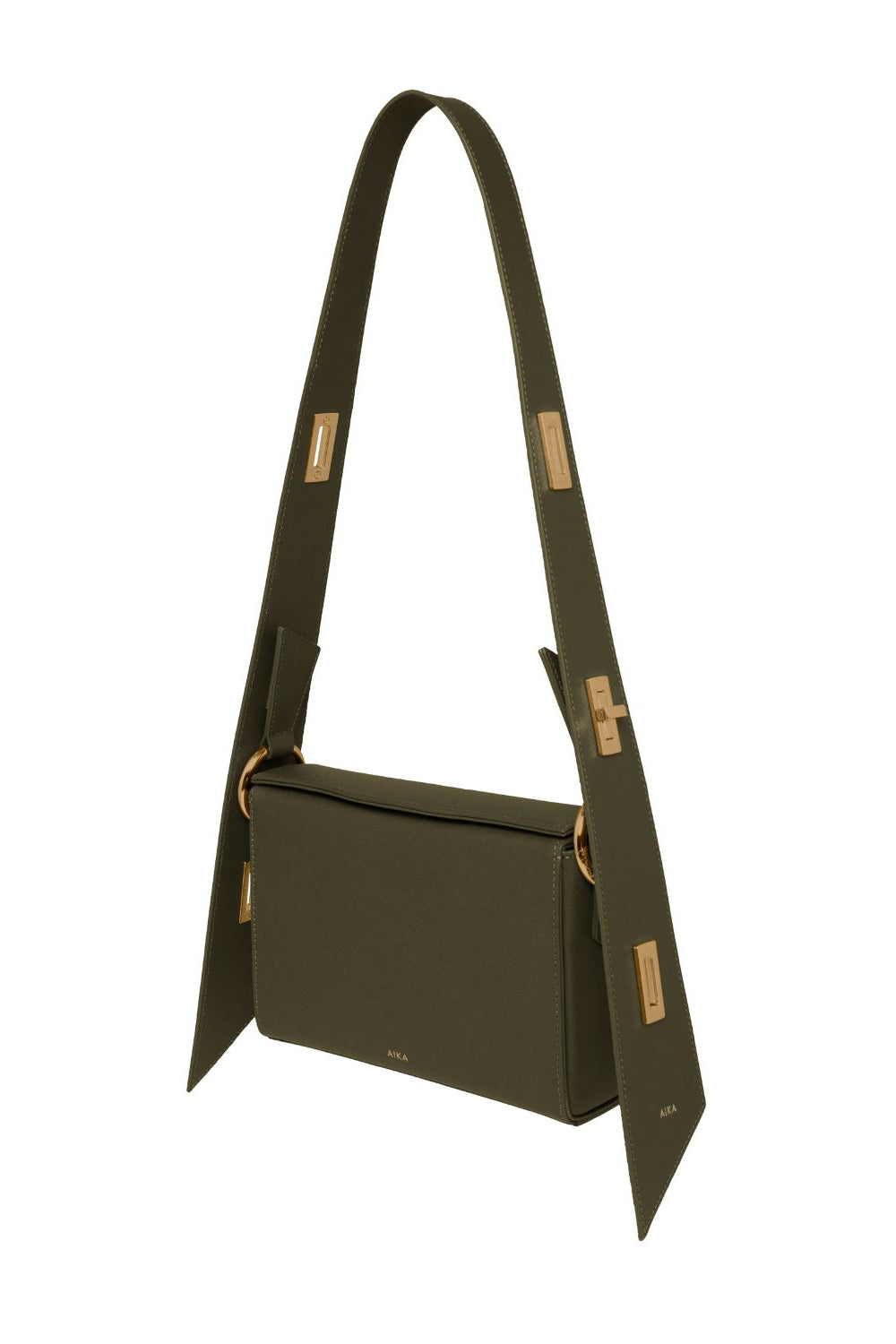 Aika Concept-Leather Istanbul Bag Green-Omuz Çantası-2-fleurdirect.live