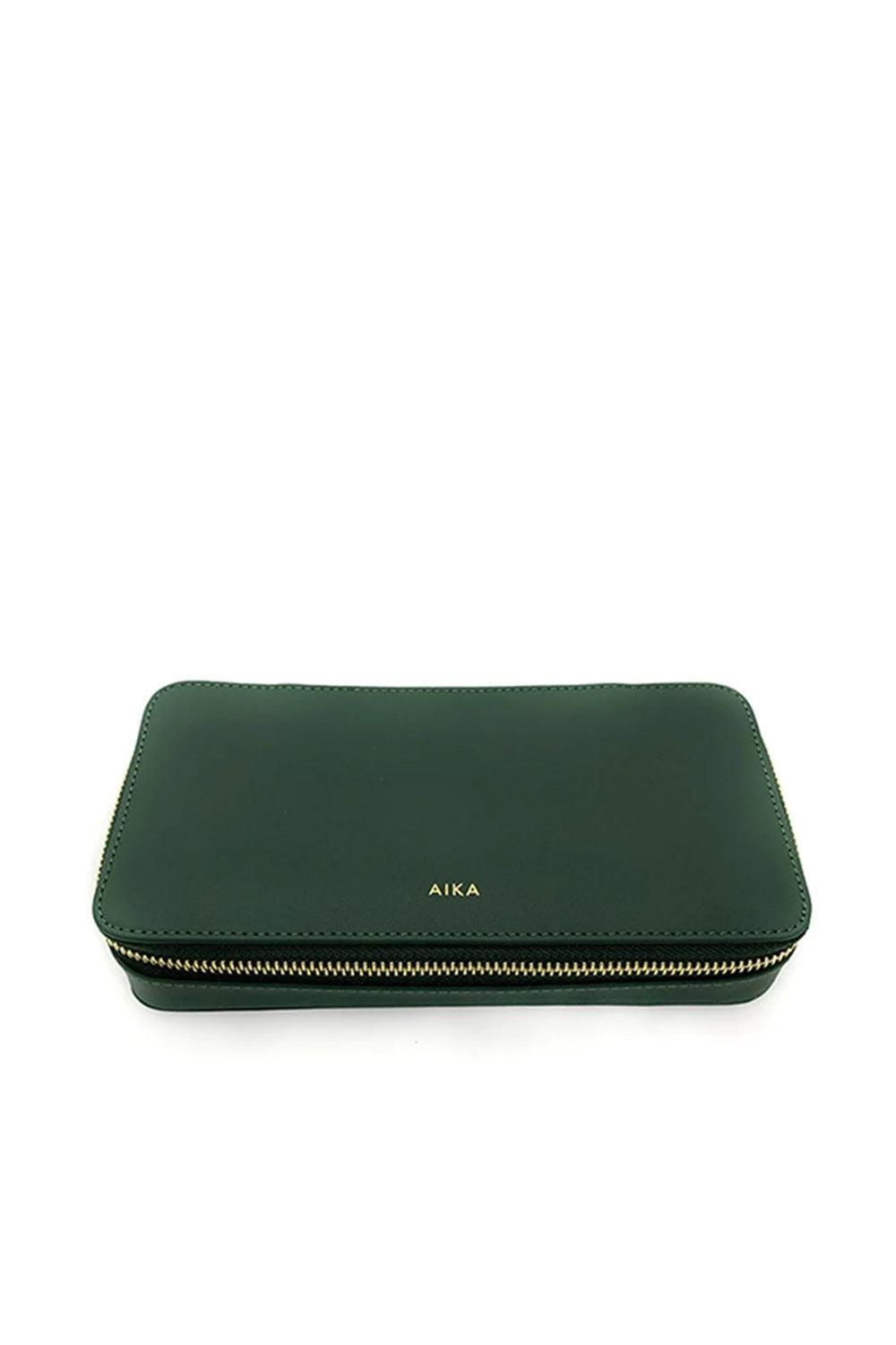 Aika Concept-Medium Jewelry Bag Koyu Yeşil-Takı Çantası-1-fleurdirect.live