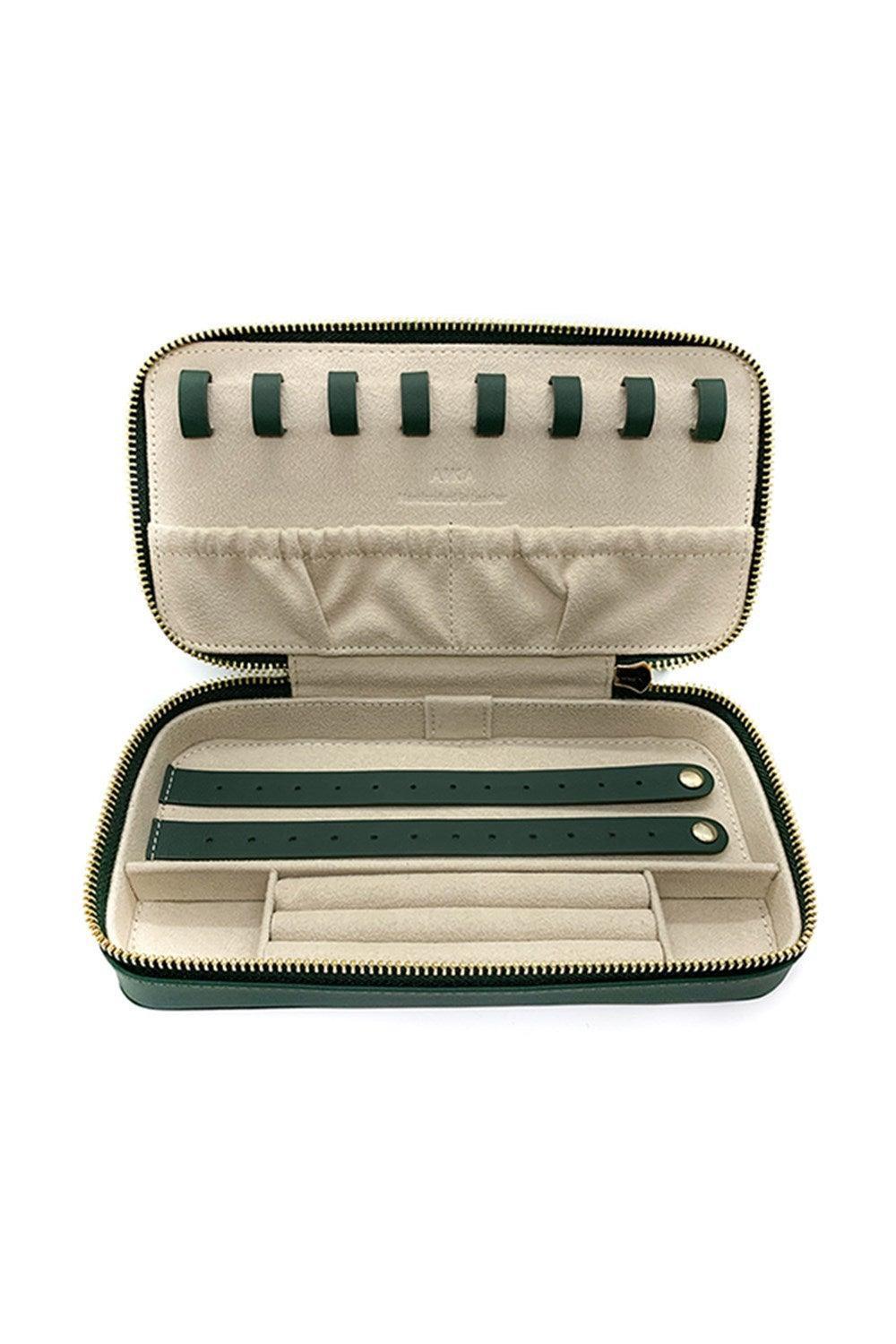 Aika Concept-Medium Jewelry Bag Koyu Yeşil-Takı Çantası-3-fleurdirect.live