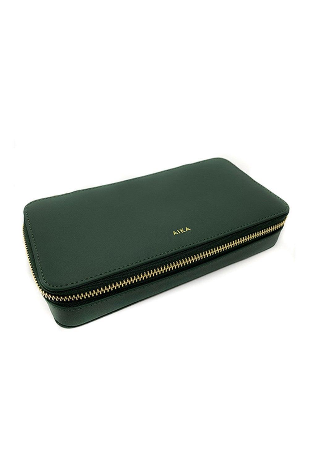 Aika Concept-Medium Jewelry Bag Koyu Yeşil-Takı Çantası-4-fleurdirect.live