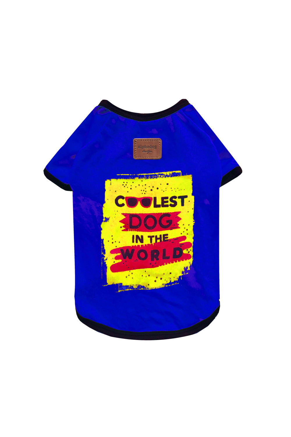 Alphadog Design-Coolest Blue Pet Tshirt-Köpek-1-fleurdirect.live
