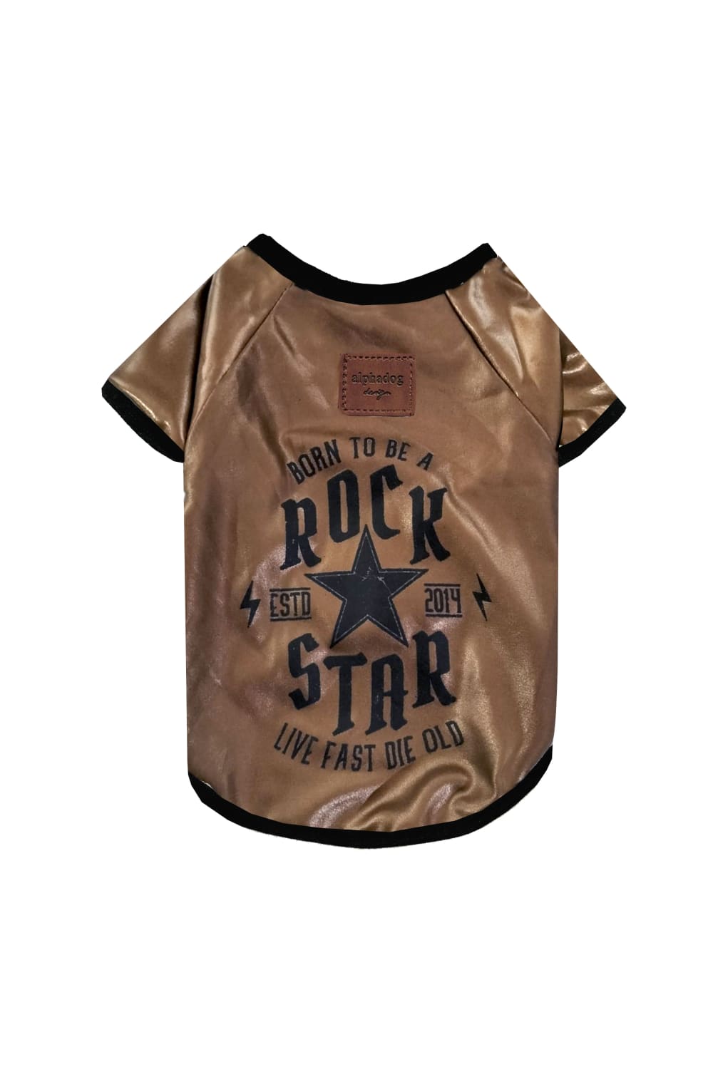 Alphadog Design-Rockstar Bakır Pet Tshirt-Köpek-1-fleurdirect.live