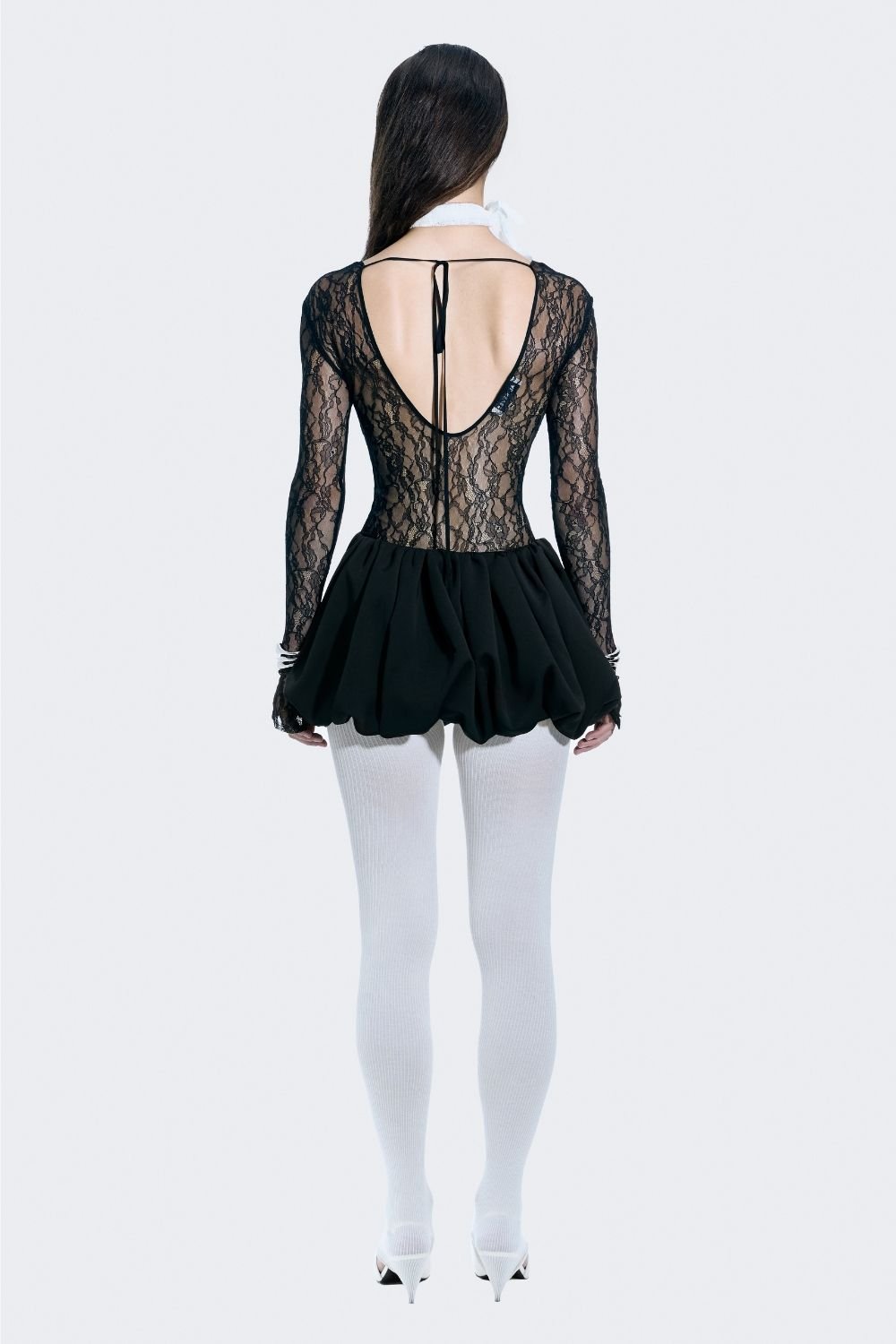 Alreves-Siena Lace Balloon Mini Dress-Elbise-3-fleurdirect.live
