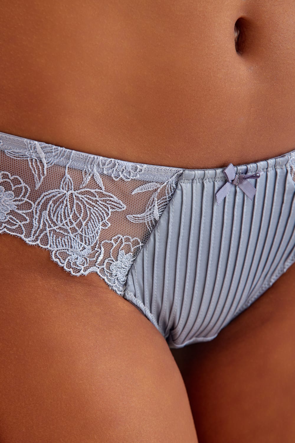 Amarelle-Paris Gri Mavi Dantelli Slip Külot-Bikini Külot-4-fleurdirect.live