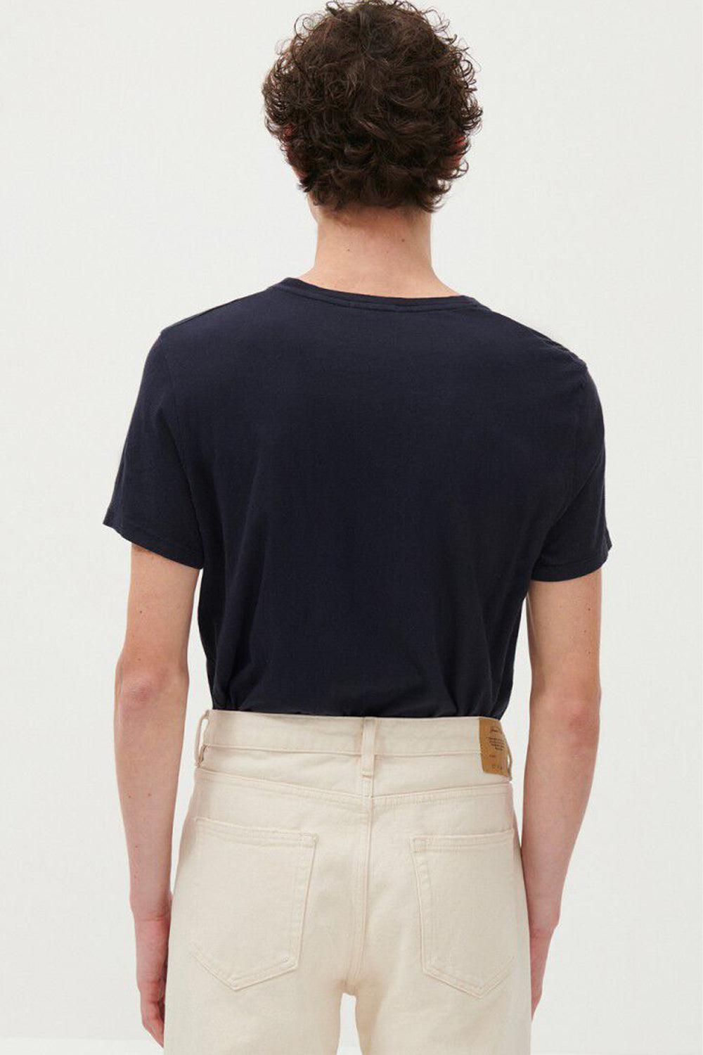 American Vintage-Decatur Navy T-shirt-T-Shirts-2-fleurdirect.live