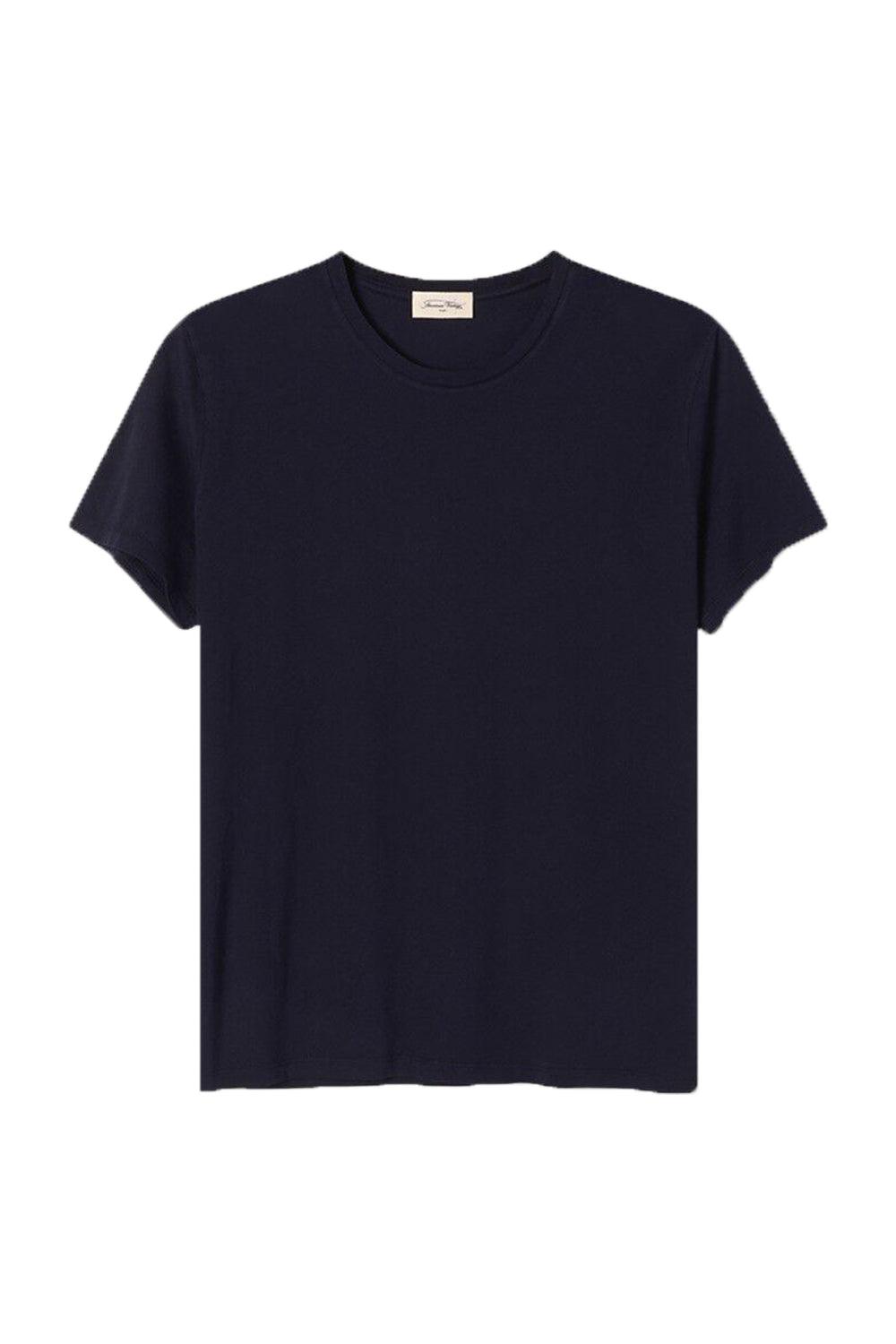 American Vintage-Decatur Navy T-shirt-T-Shirts-4-fleurdirect.live