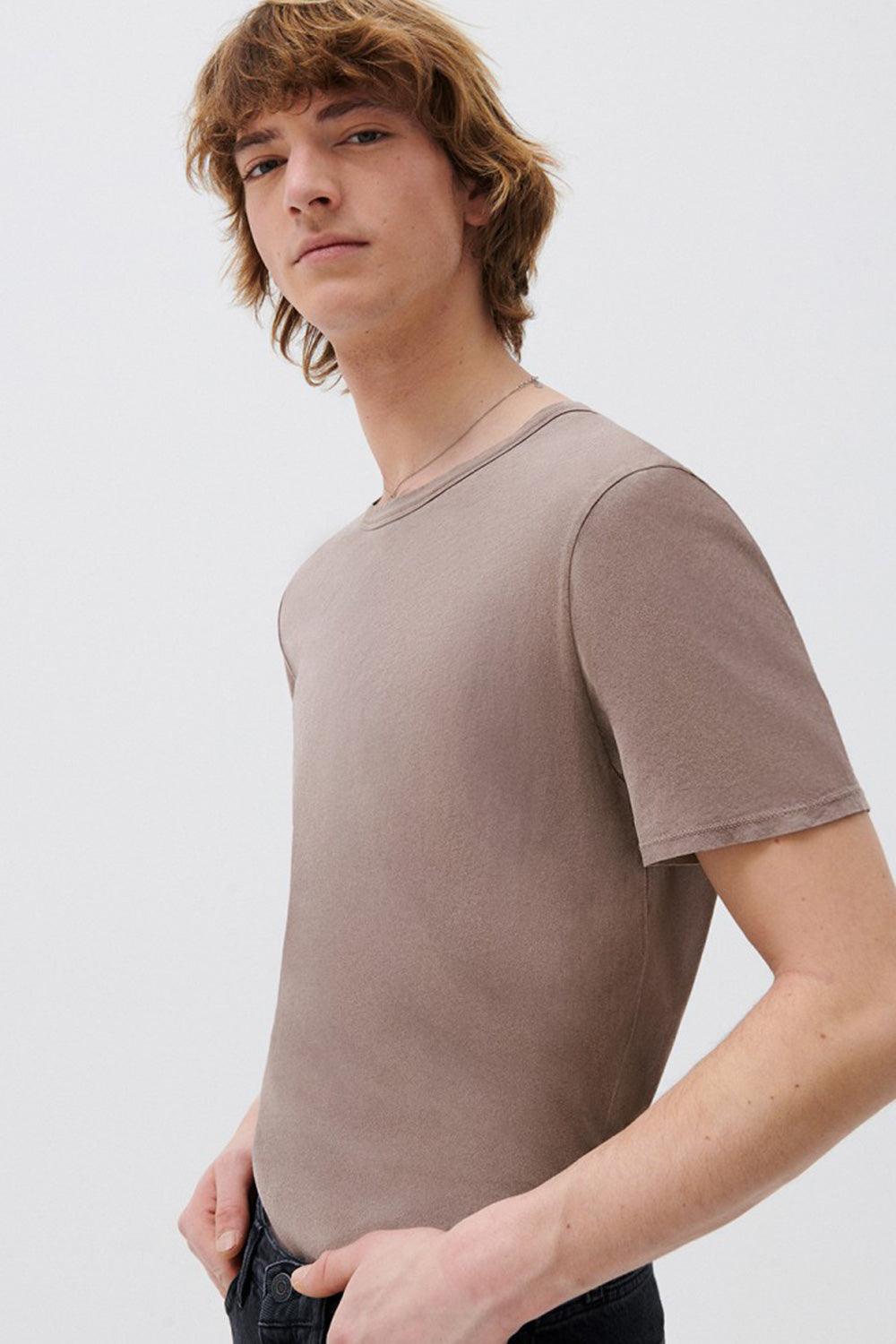 American Vintage-Devon Kahverengi T-Shirt-T-Shirts-1-fleurdirect.live