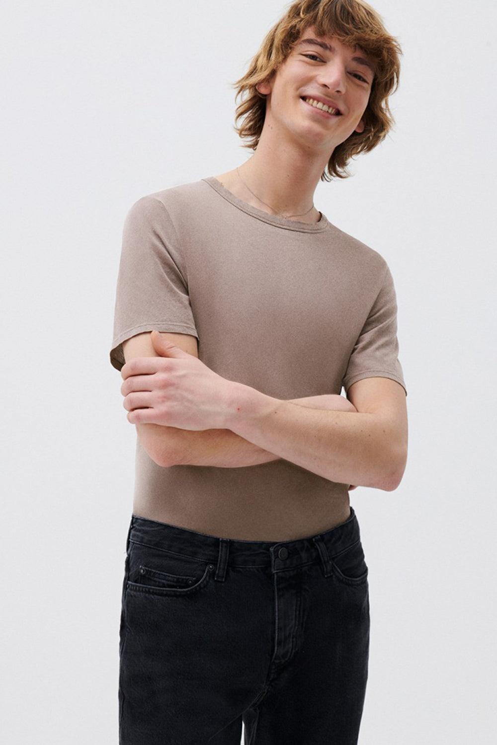 American Vintage-Devon Kahverengi T-Shirt-T-Shirts-2-fleurdirect.live
