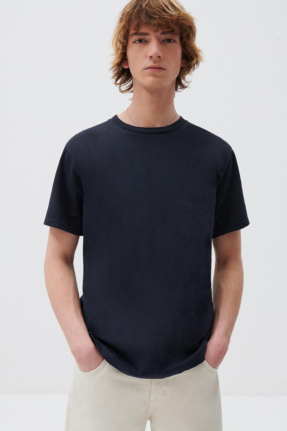 American Vintage-Fizvalley Lacivert T-shirt-T-Shirts-1-fleurdirect.live