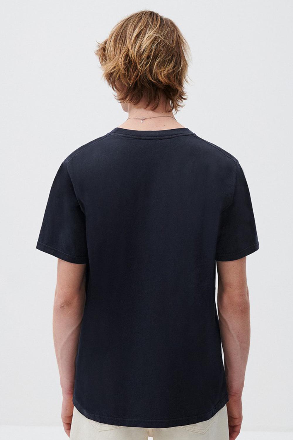 American Vintage-Fizvalley Lacivert T-shirt-T-Shirts-4-fleurdirect.live