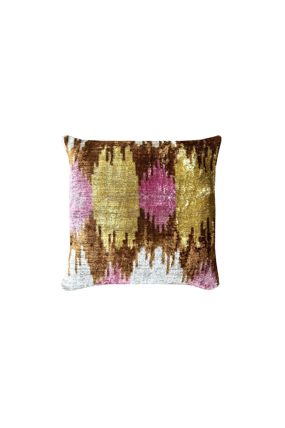 Ani Studio-Cora Silk Velvet Ikat Pillow Case-Yastık-1-fleurdirect.live