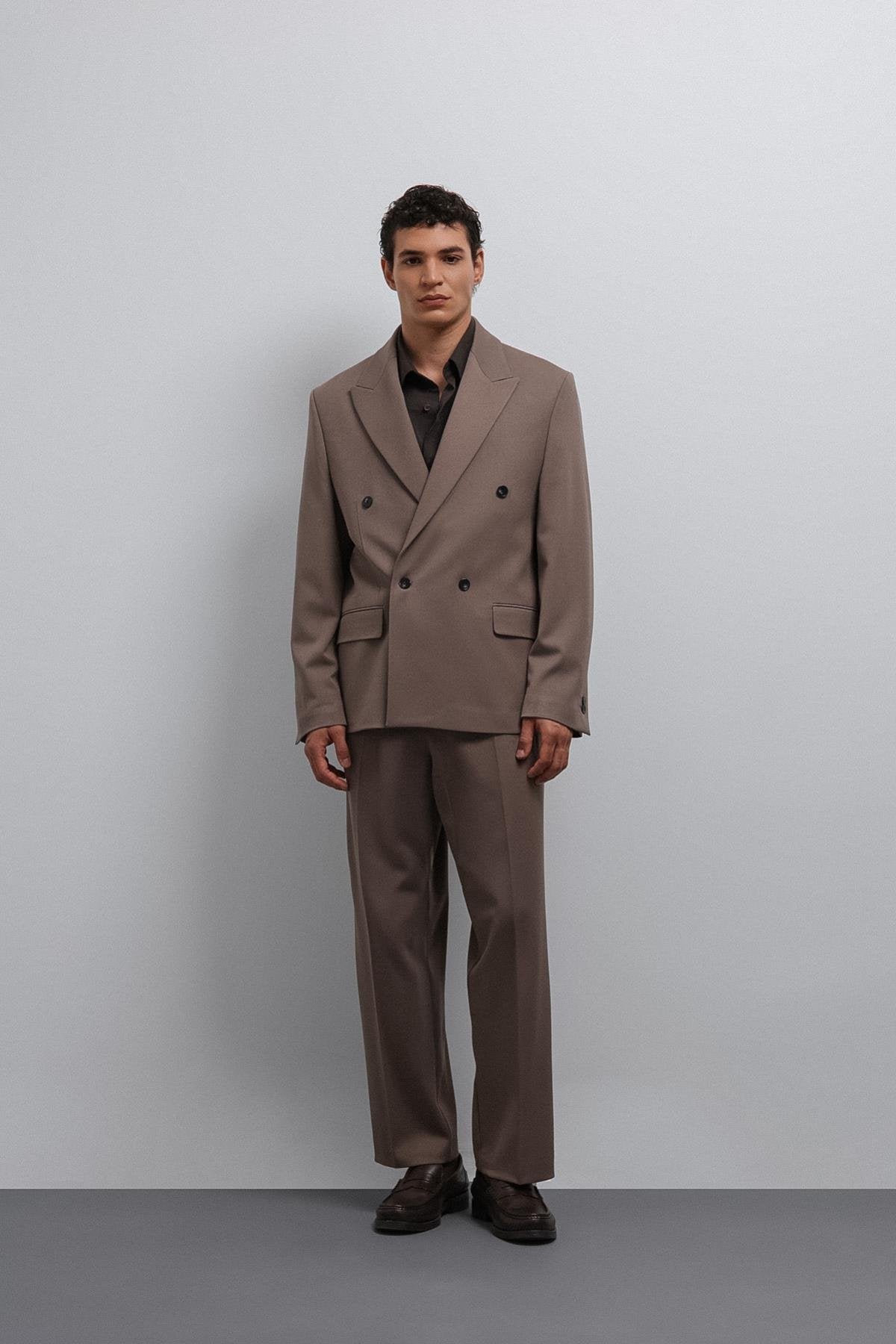 Antioch-Antioch Vizon Relax Fit Kruvaze Erkek Blazer Ceket-Blazer Ceket-3-fleurdirect.live