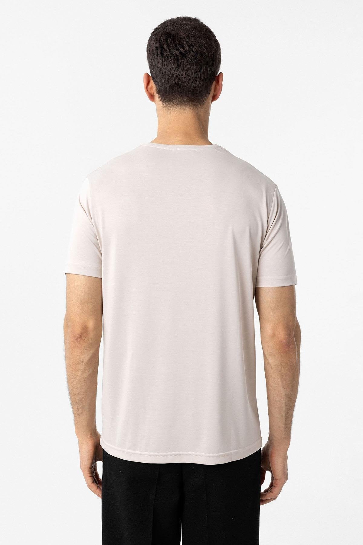 Antioch-Taş Regular Fit Modal Teknik Kumaş Erkek T Shirt-T-Shirts-6-fleurdirect.live