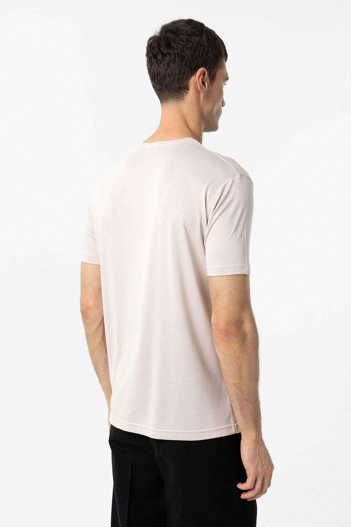 Antioch-Taş Regular Fit Modal Teknik Kumaş Erkek T Shirt-T-Shirts-7-fleurdirect.live