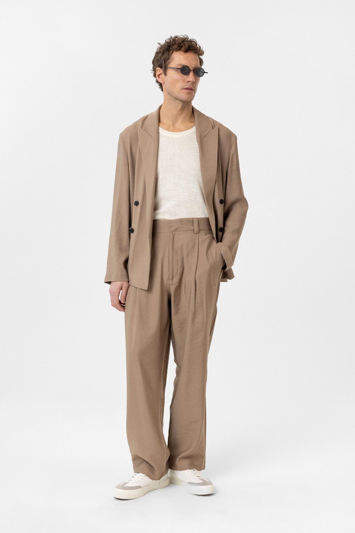 Antioch-Vizon Relax Fit Diagonel İnce Erkek Blazer Ceket-Blazer Ceket-3-fleurdirect.live