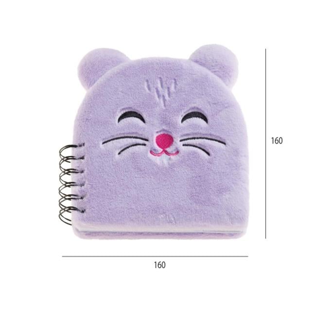Apli̇-Apli B2 F Tüylü Kabarık Telli Not Defteri Hamster-Çizgili Defter-1-fleurdirect.live