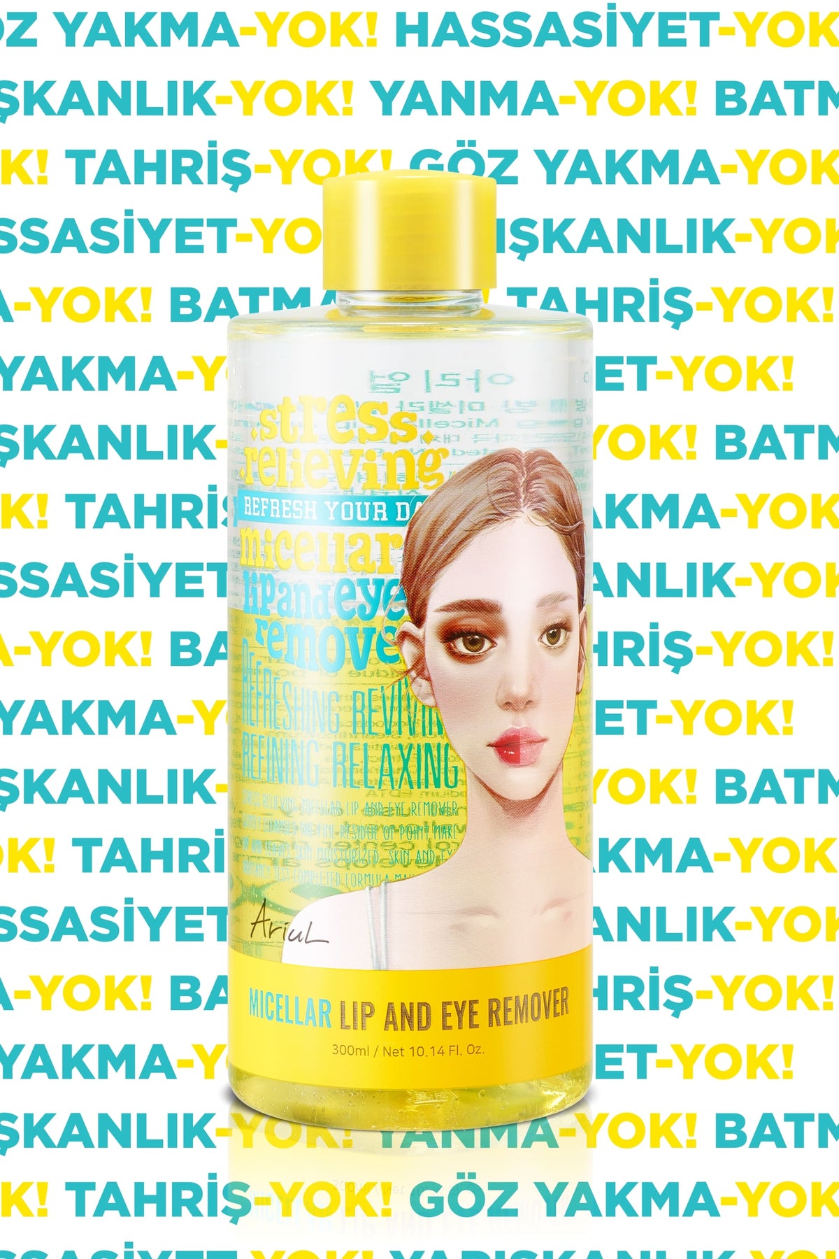 Ariul Stress Relieving Micellar Lip And Eye Remover 300Ml - 7:3 Micellar Makyaj Temizleme Suyu & Temizleme Yağı