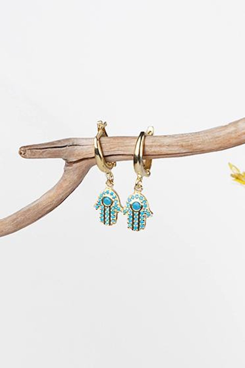 Arven’s World by Aylin Işıklı-Hamsa Gold Küpe-Küpe-1-fleurdirect.live