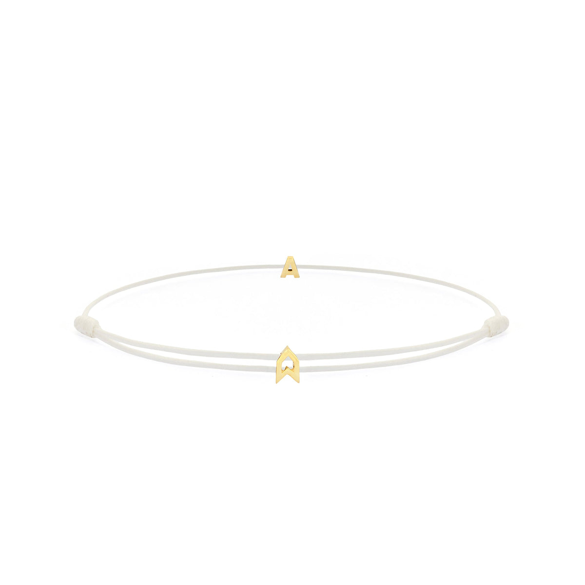 Alphabet White Chance Bracelet In Gold