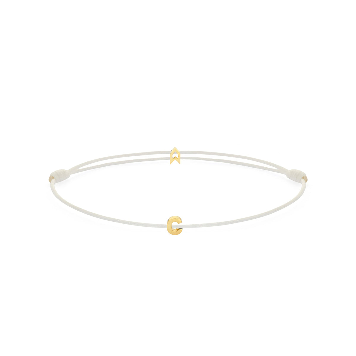 Alphabet White Chance Bracelet In Gold
