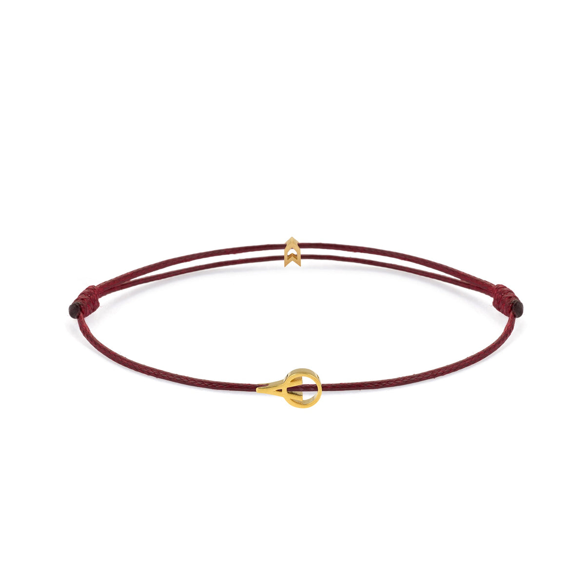 Claret Red Padel Chance Bracelet In Gold