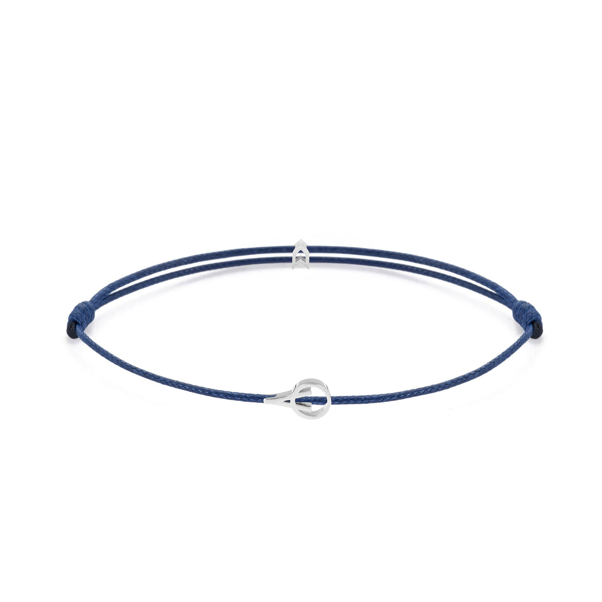 Navy Blue Padel Chance Bracelet In Silver
