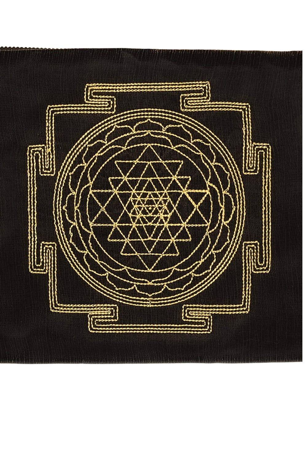 Ayanas-Sri̇ Yantra Clutch Çanta - Obsi̇di̇an-Clutch-4-fleurdirect.live