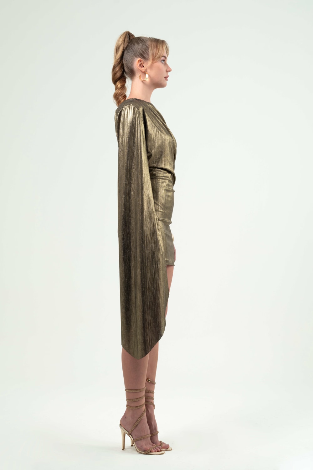 BÉLF-Aurora Gold Dress-Elbise-5-fleurdirect.live