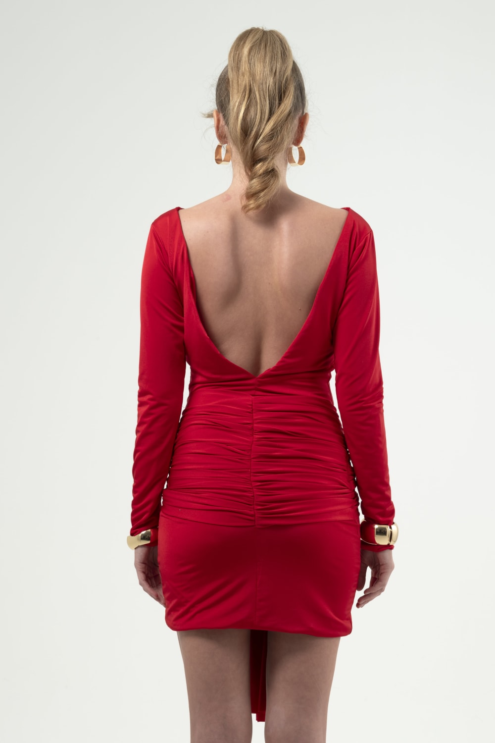 BÉLF-Luna Red Dress-Elbise-5-fleurdirect.live