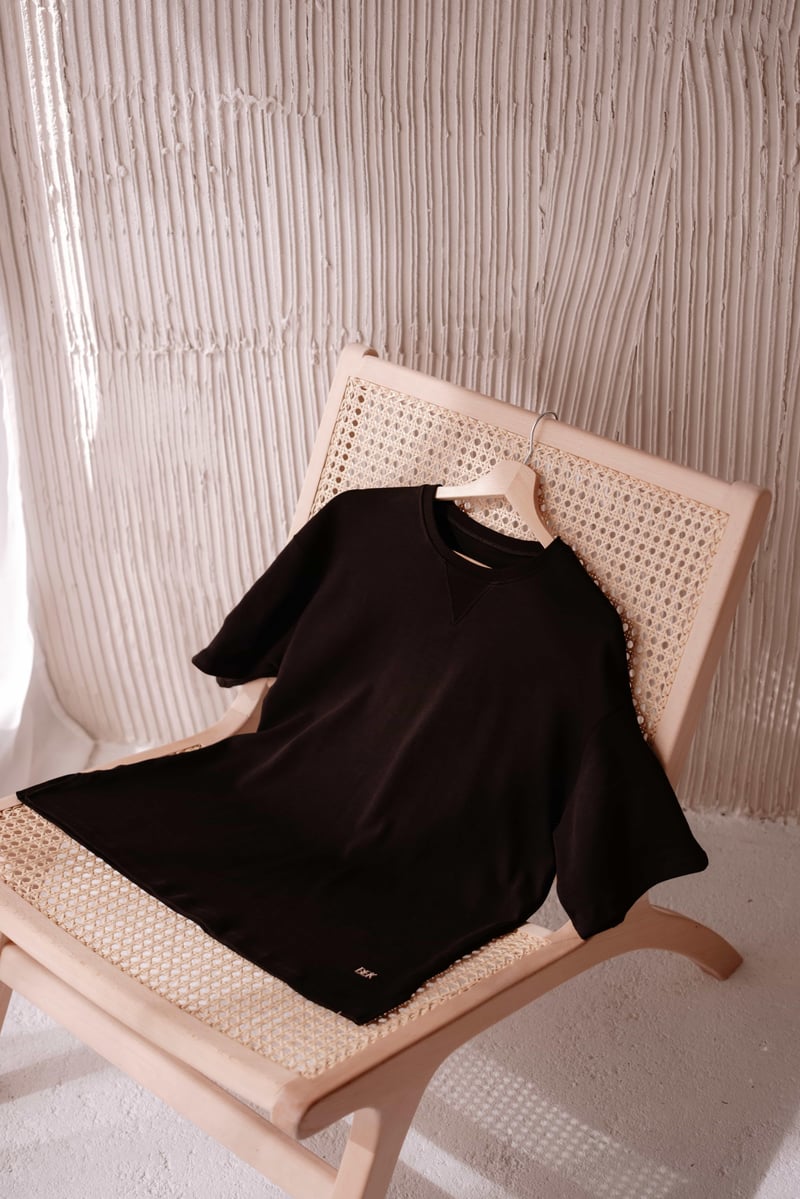 Babybek-Premium Kadın Oversize Siyah T Shirt-T-Shirts-2-fleurdirect.live