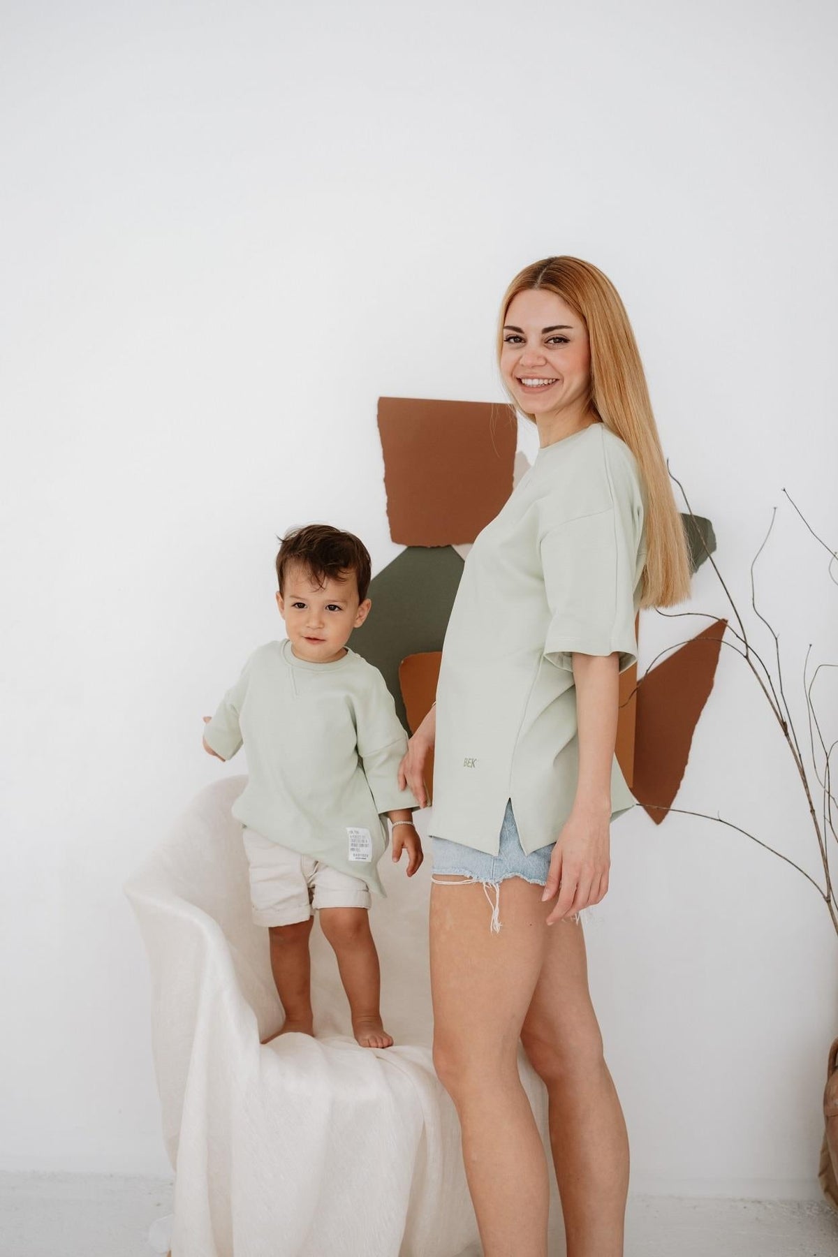 Babybek-Premium Kadın Oversize Su Yeşili T Shirt-T-Shirts-6-fleurdirect.live
