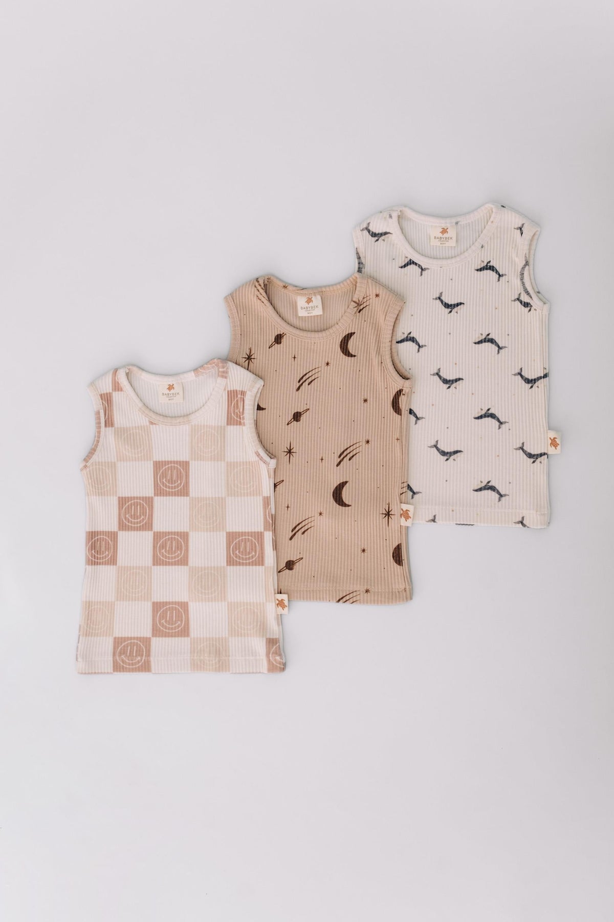 Babybek-Premium Pamuklu 3'lü Unisex Çocuk Atlet-Atlet-2-fleurdirect.live