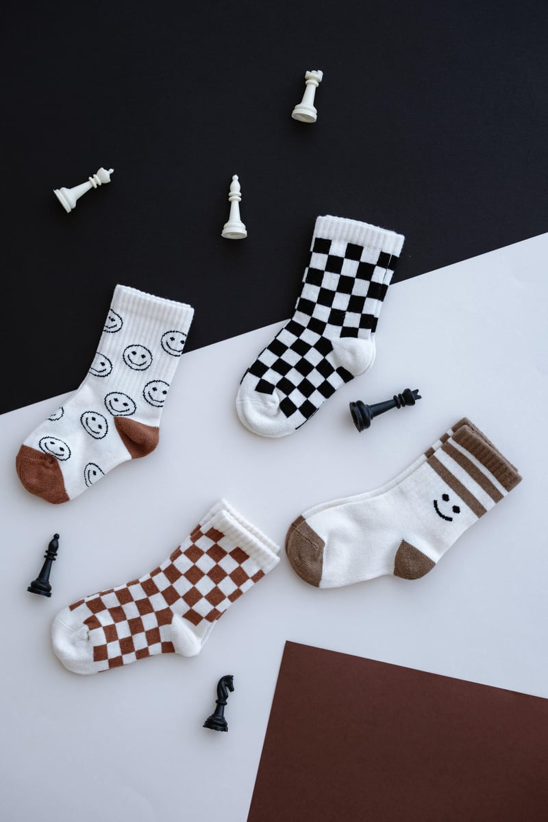 Babybek-Smiley Chess Premium 4'lü Çorap Seti-Çorap-2-fleurdirect.live