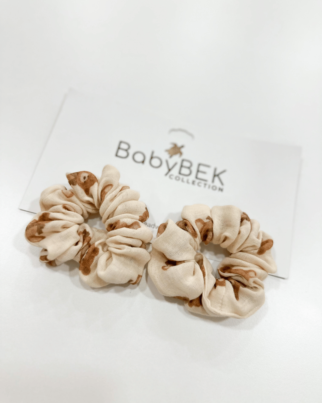 Babybek-Teddy Müslin Saç Tokası 2'li Set-Toka-1-fleurdirect.live