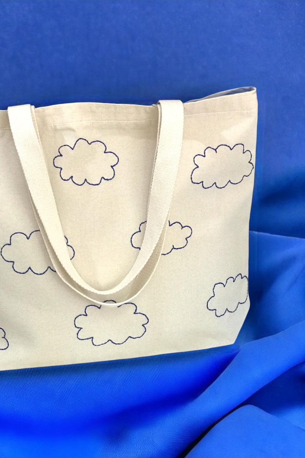 Bael İstanbul-Clouds Large Tote Bag-Omuz Çantası-3-fleurdirect.live